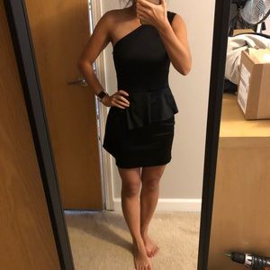 NWT Guess by Marciano Black Peplum Dress Sz2